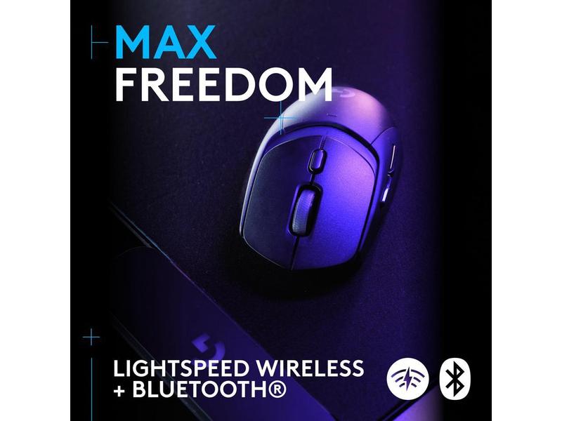 Logitech G309 LIGHTSPEED Wireless Gaming Mouse, Lightweight, LIGHTFORCE Hybrid Switches, HERO 25K Sensor, 300+ Hour Battery Life With AA Battery, 6 Programmable Buttons, PC & Mac - Black