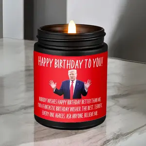 Trump Candle Collection – Celebrate, Support, or Get a Laugh with MAGA, Trump 2024, and Trump Birthday Candles – 9oz Glass Jar, Soy Wax, Cotton Wick Box Decor