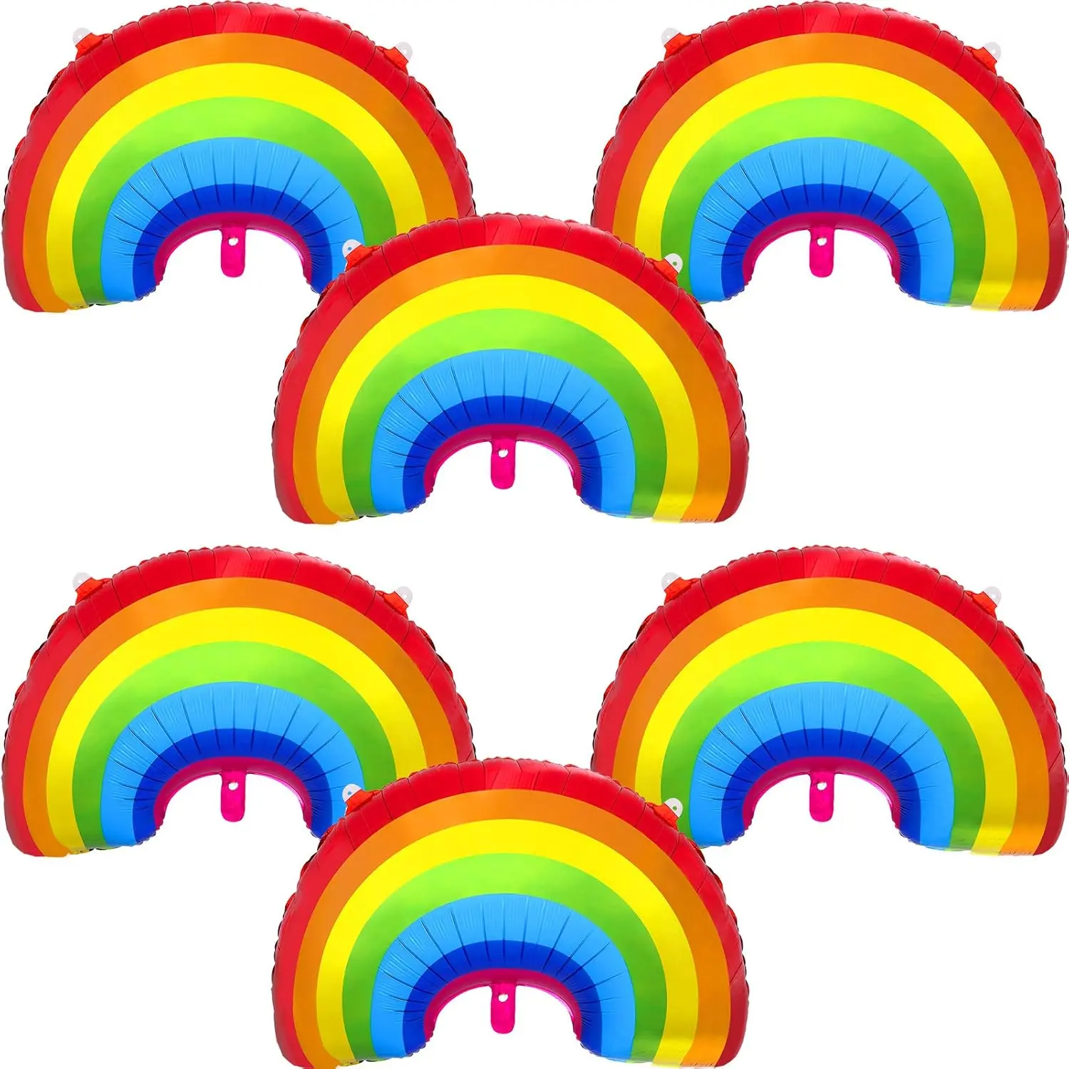 6 Pieces Rainbow Pride Foil Balloon Rainbow Foil Lgbtqia Balloons Party Decoration Large Size For Birthday Baby Shower Wedding