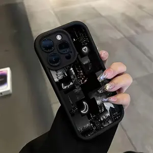 City Night View Pattern Phone Case, 1 Count Shockproof Durable Phone Protective Cover, Phone Accessory Compatible with iPhone 16 15 14 13 12 11 Series