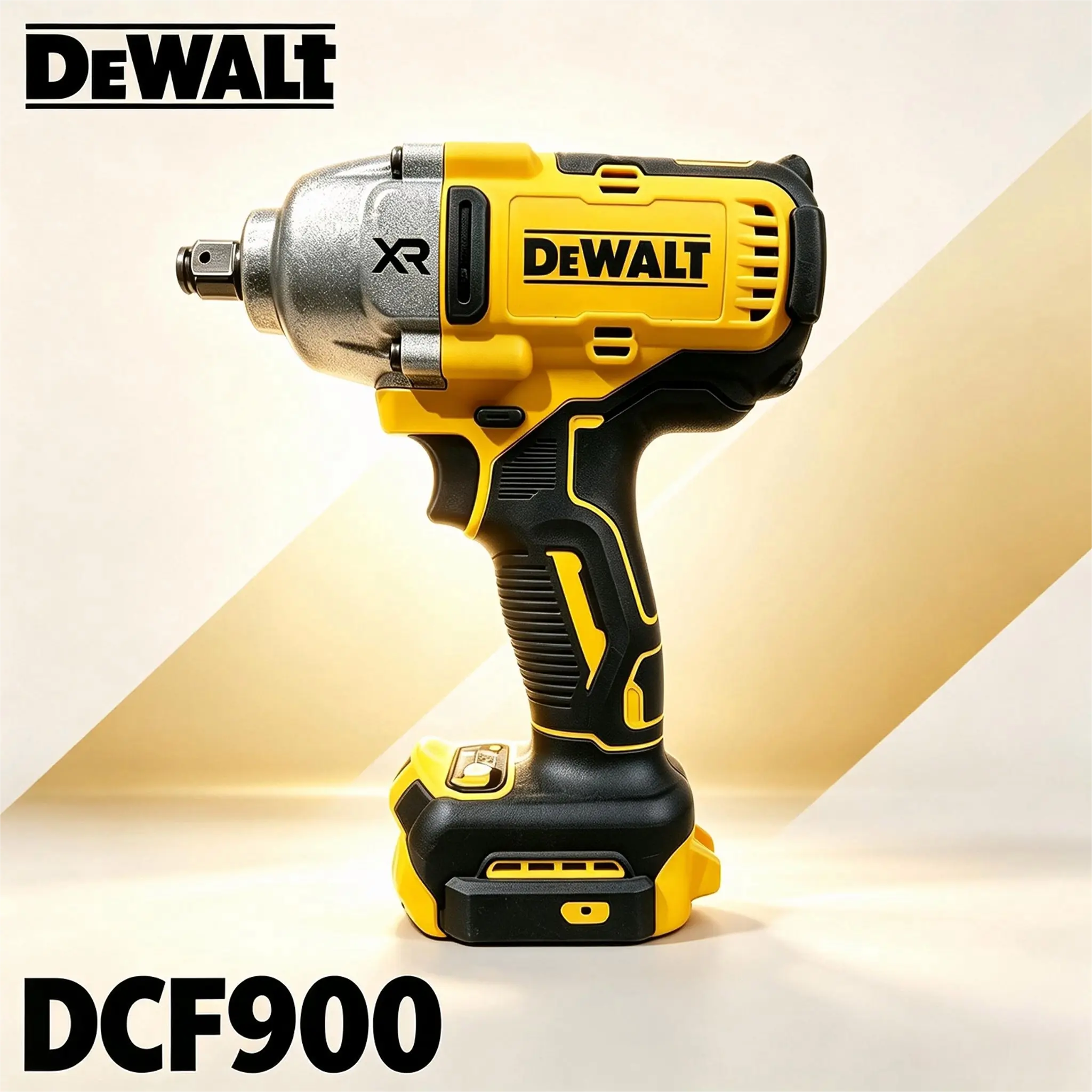 DEWALT DCF900 20V Brushless Cordless Impact Wrench, 1/2" Square Drive, Max 900N.m Torque, 0-2800 RPM Variable Speed & 0-3200 IPM Heavy Duty Impact Gun for Auto & Construction