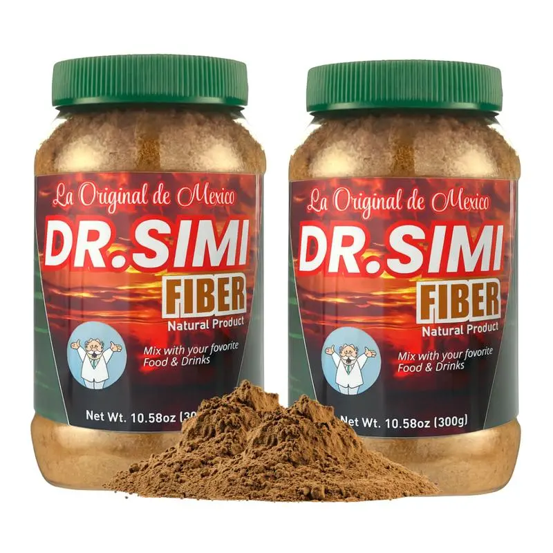 2-Pack La Original Fibra de Mexico Powdered Dietary Fiber Supplement (2 Jars, 300g/10.5oz) - New Packaging, Natural Blend, Cocoa Fiber Mix, Wheat Bran-Maguey Blend, Gut Support, Bloating Relief, Supports Health