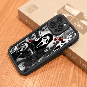Scream Movie Ghost Face Phone Case: Classic Horror Design, Durable, Compatible with iPhone 14/15/16