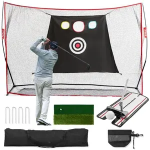 Golf Hitting Net with Putting Mirror - 10x7ft Heavy Duty Golf Practice Net for Indoor & Outdoor Use, Easy to Assemble