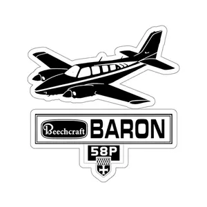 Baron 58 Sticker | High Quality Sticker | Airplane Sticker | Aviation Sticker | Aviation Stuff | Pilot Gifts | Airplane Sticker