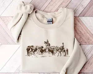 Cowboy Rodeo Sweatshirt, Western Horse Hoodie, Unisex, Western Saddle Cowboy Sweatshirt, Western Cowboy Hoodie, American Western Sweatshirt,Country Sweatshirt