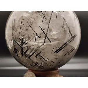 Sphere - Black Tourmaline Quartz - 122mm/4.8"