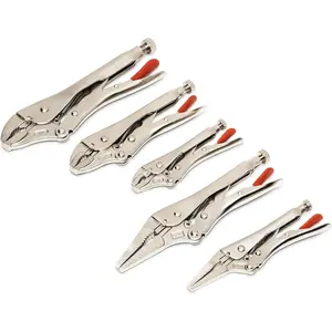 5 Piece Curved & Long Nose Locking Plier Set| CLP5SETN-08