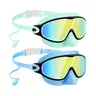 New Kids Swimming Goggles with Earplugs and Nose Guard, LargeAnti-Fog UV Waterproof Dual-Piece Snorkel Mask for Children Ages 3-15, 2-Pack,Ideal for Boys and Girls, Swim Goggles Set, Pool Goggles, Swim Glasses, Swimming Accessories