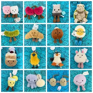 Jellycat Kawaii Plush Keychain Bag Charm, Cute Stuffed Animal Soft Keyring, Trendy Gift for Women Girls Kids, Christmas Birthday Present