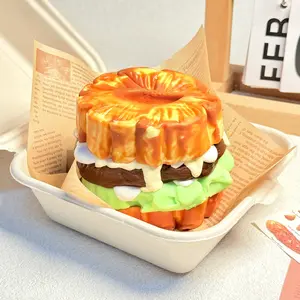 【Buy 3 get 1 free】Pineapple Super Thick Burger Toy tabba squishies kidstoysFood-Grade Silicone Slow-Rising Rebound Squishy Fidget Toys for Stress Relief - Soft Squeeze Toys with Thick Creamy Slime Texture, Handmade Non-Toxic Sensory Toys