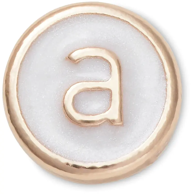 Crocs Jibbitz Tiny Pearlized Letter Shoe Charms, Dainty Charms, Personalize Shoes, Totes, and Bags