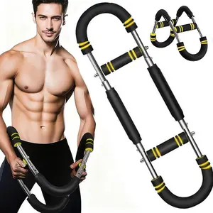 Adjustable 60-130 LBS Twister Arm Trainer for Chest Shoulder Arm & Core Workout Portable Home Gym Equipment with Customizable Resistance