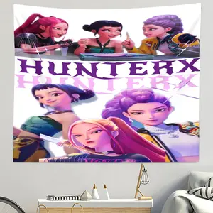 Trendy Huntress Team Background Tapestry, Durable Polyester Fiber, Home Decor, Bedroom Decoration, Fashionable Art Wall Hanging