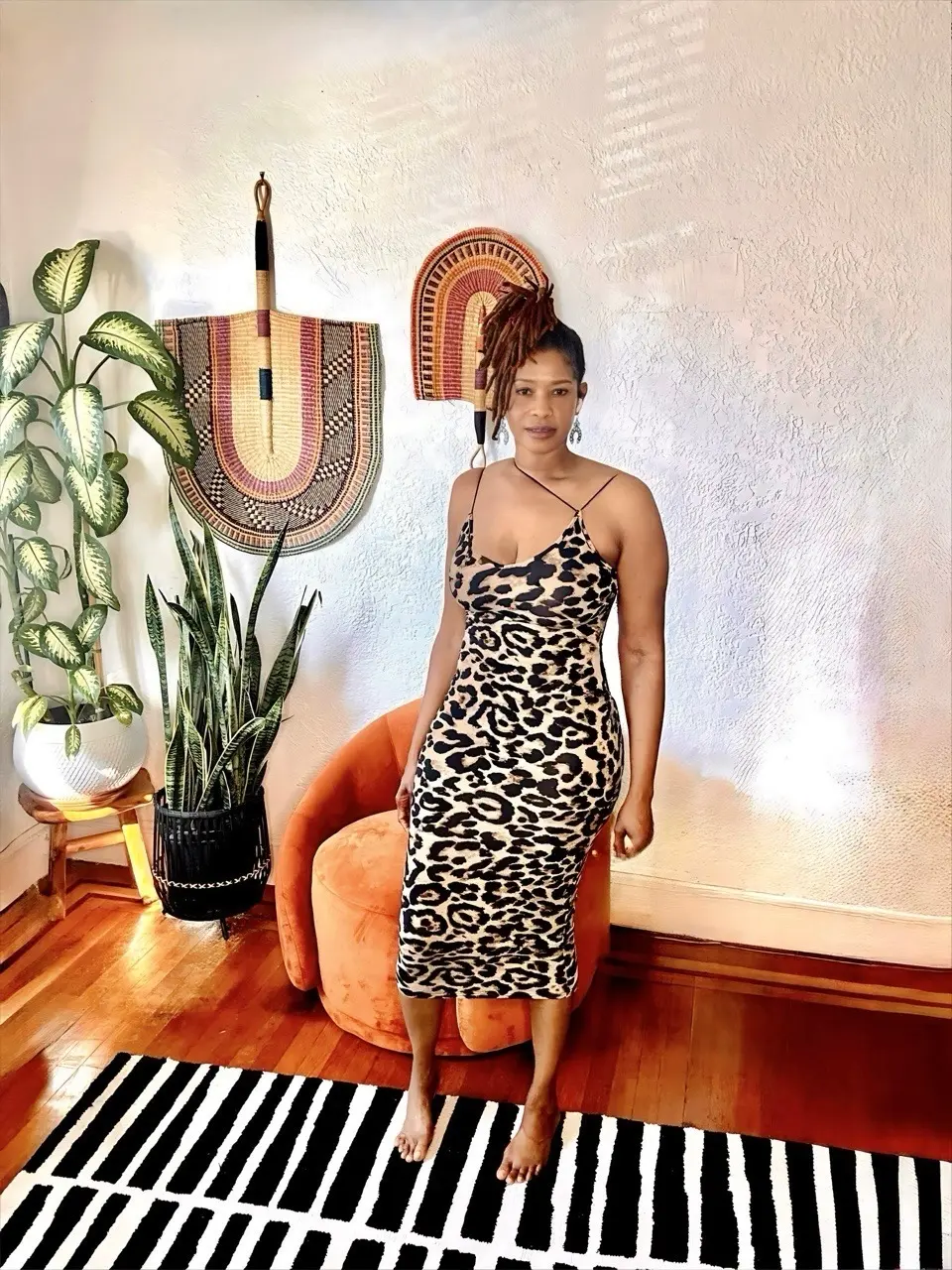 Women's Leopard Print Stretch Nylon Bodycon Midi Dress - Adjustable Spaghetti Straps, Chic Elegant Style Statement Piece for Birthday, Engagement Party, Casual Daily Evening Wear