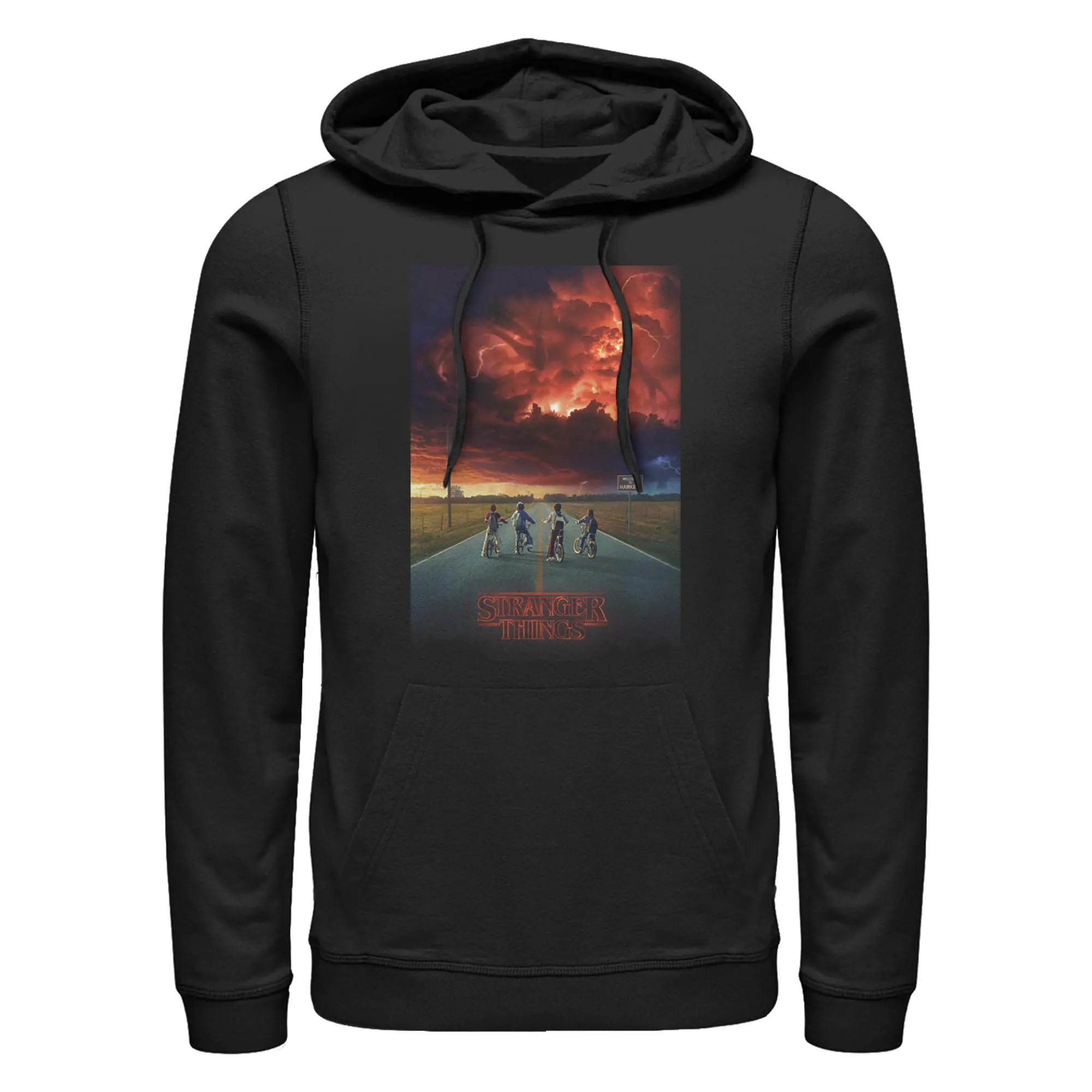 Men's Stranger Things Demogorgon Cloud Poster Pull Over Hoodie