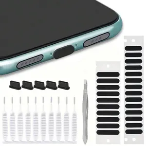 Phone Cleaning Tool Kit, Phone Cleaning Kit for Type-C Phone Interface, Computer Keyboard Cleaning Brush, Phone Speaker Protective Sticker, Camera Cleaner