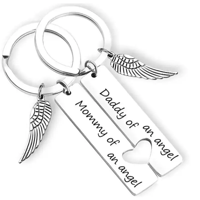 Child Memorial/Remembrance Stainless Steel Keychain Set for Parents