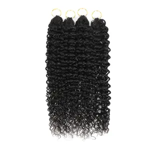 Jerry Curly Crochet Human Hair For Miracle Knots Pre-Separated 50g per Pack 40-50 Strands per Pack Knotless Boho Braids 4-5 packs For Full Head Jerry Curly With Crochet Hook