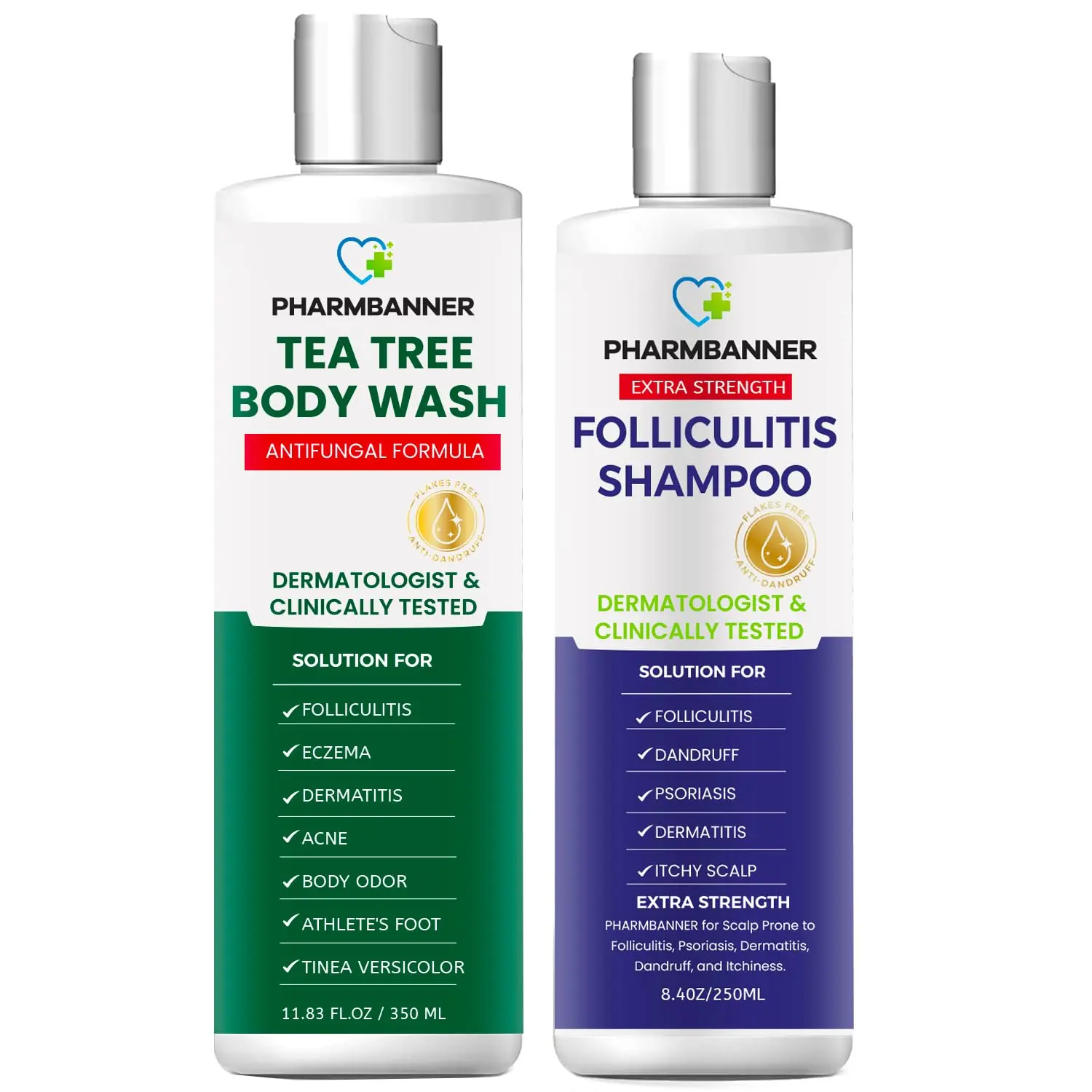 Tea Tree Body Wash +  Folliculitis Shampoo