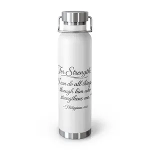 Philippians 4:13 Scripture Cross, Water Bottle