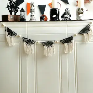 Spider Web Design Hanging Ornament with Tassel, 1 Count Creative Hanging Decoration, Hanging Decor for Home Party Festival