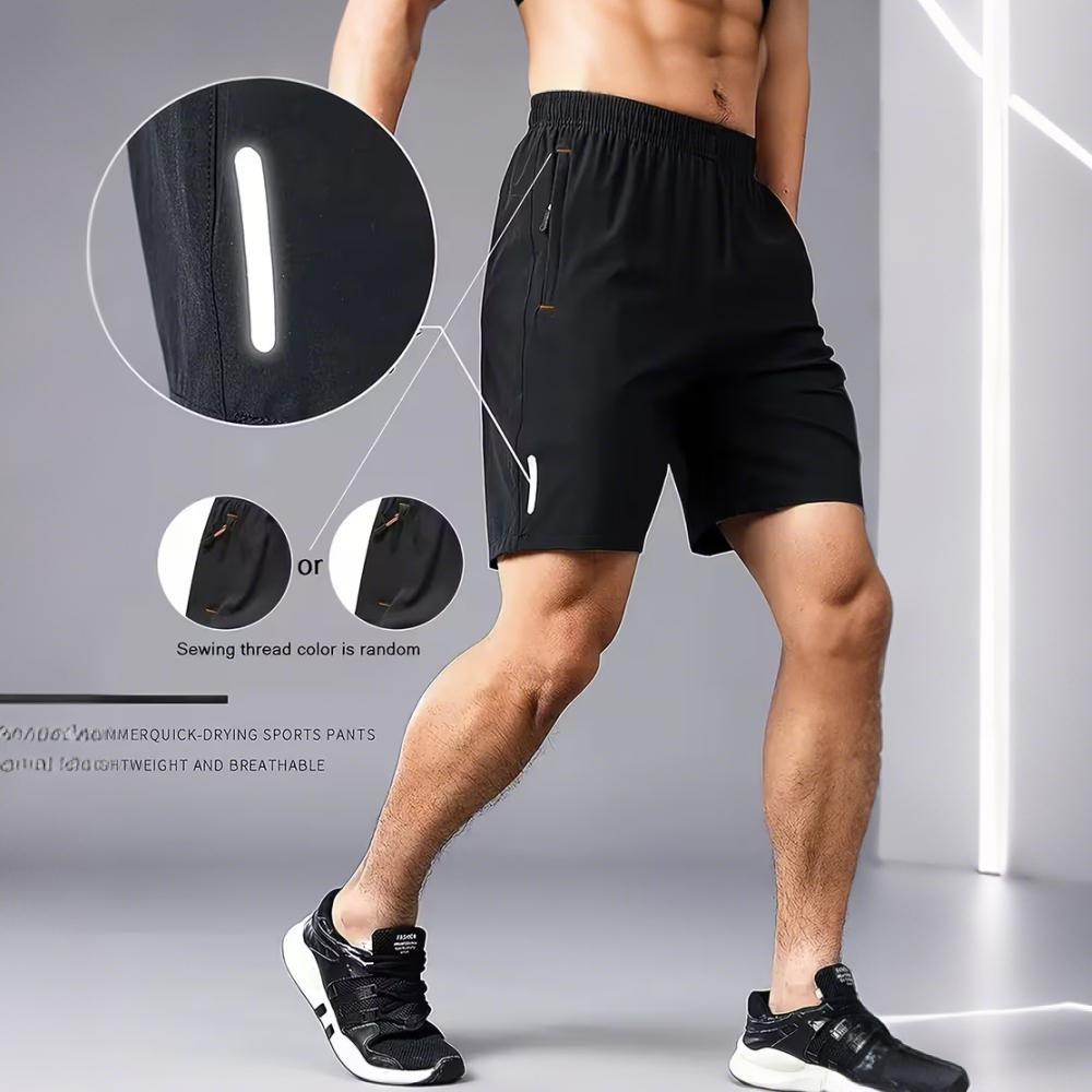 Men's Athletic Shorts Quick Dry Reflective Design Running Gym Workout Shorts for Men, Lightweight Breathable Sports Shorts with Pockets, Fitness Shorts for Outdoor Exercise
