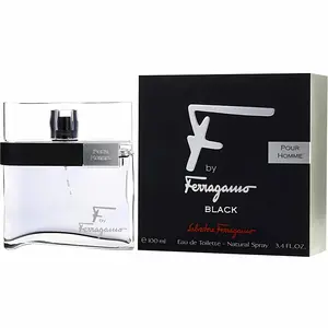 Ferragamo Men's 3.4 Ounce F Black Eau de Toilette