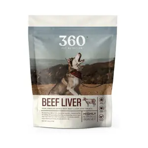 360 Pet Nutrition Beef Liver Freeze-Dried Raw Dog Food, 4-oz