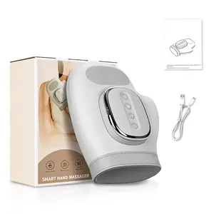 Heated Hand Massager Machine, Cordless Compression Device for Fingers and Palm, Portable Electric Hand Massager with Soft Inner Lining, Wellness Gifts for Office & Home Use
