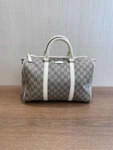 Pre-owned GUCCI canvas Travel Bags GG Supreme Boston Duffle Bag【BF 12】