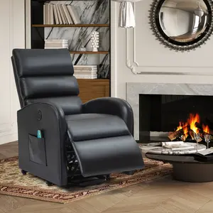 Faux Leather Massage Chair, Ergonomic Massage Recliner with Comfortable Padding for Home & Office Use