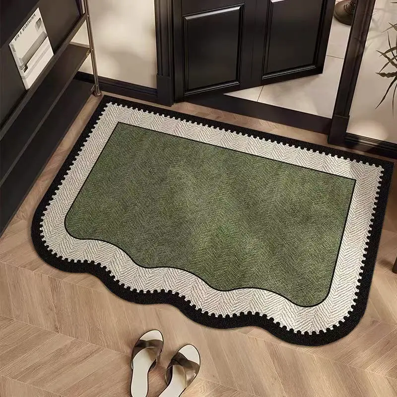 Door Mat Decorative Rug, Linen Volcanic Mud Material, 1000g/sq.m, Thick 0.5mm, Strong Anti-Slip, Quick Absorbent, Home Decoration, Diatomite Rug