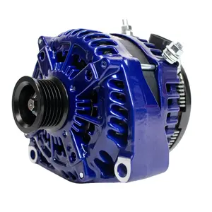 AutoTech Alternator for Chevy/GM 400 Amp High Output Alternator 4.3L–8.1L Engines (2005–2024) | Upgrade for Car Audio, Trucks & SUVs | INTENSE BLUE/BLUEPLE Model AT-HP-8301-400A-BL