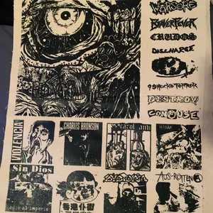 Crust punk patches sheet goregrind