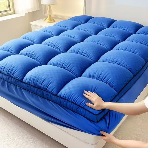 Mattress Topper, Extra Thick Mattress Pad Pillow Top Mattress Cover Quilted Fitted Mattress Protector Top Stretches Up 8-21" Deep Pocket Cooling, Mattress Topper With 1000GSM