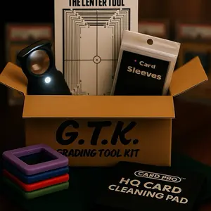 Card Grading Accessory Pre Screen, Clean Graded PSA Slab Bundle Kit w/ Centering Tool + PSA BUMPER + CLEANING SUPPLIES