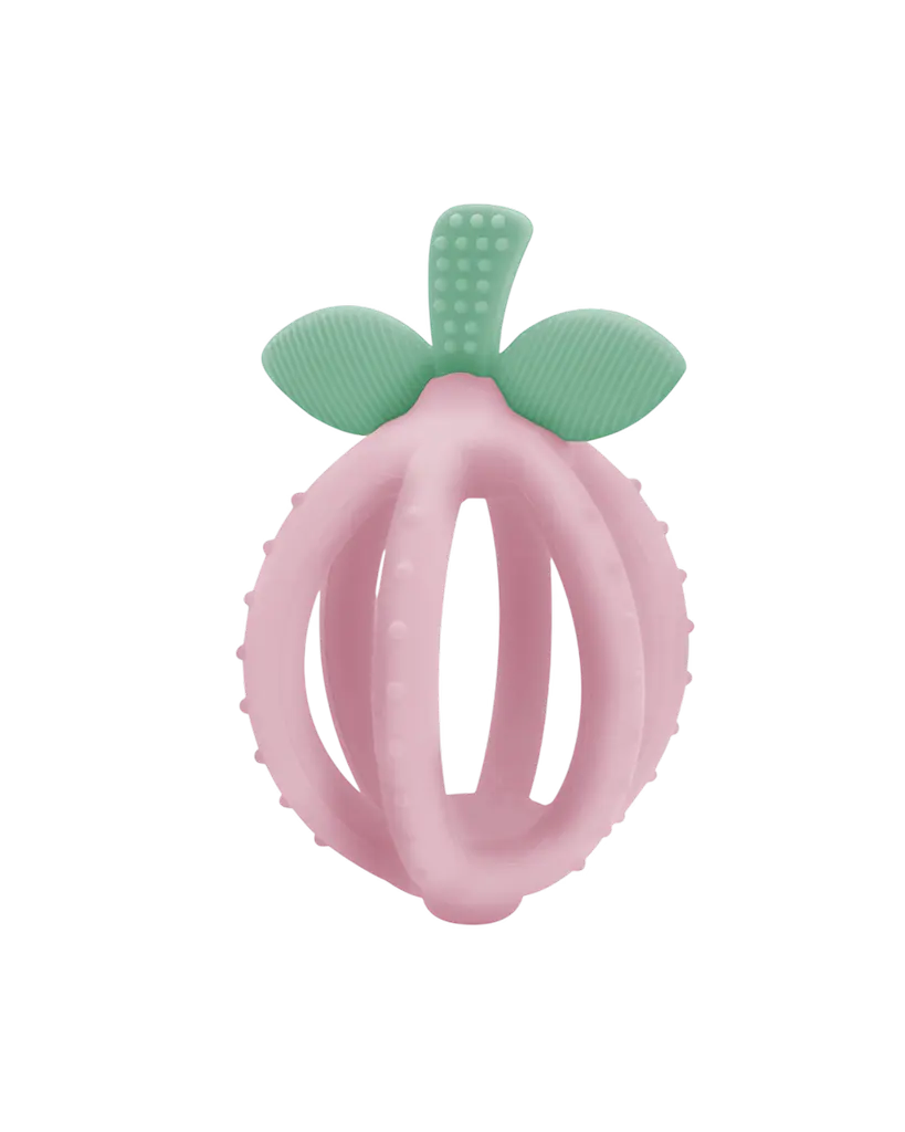Bitzy Biter™ Round Hand Teether & Training Toothbrush - PVC-Free, Open Grip, Soothing Baby Teething Relief Tool