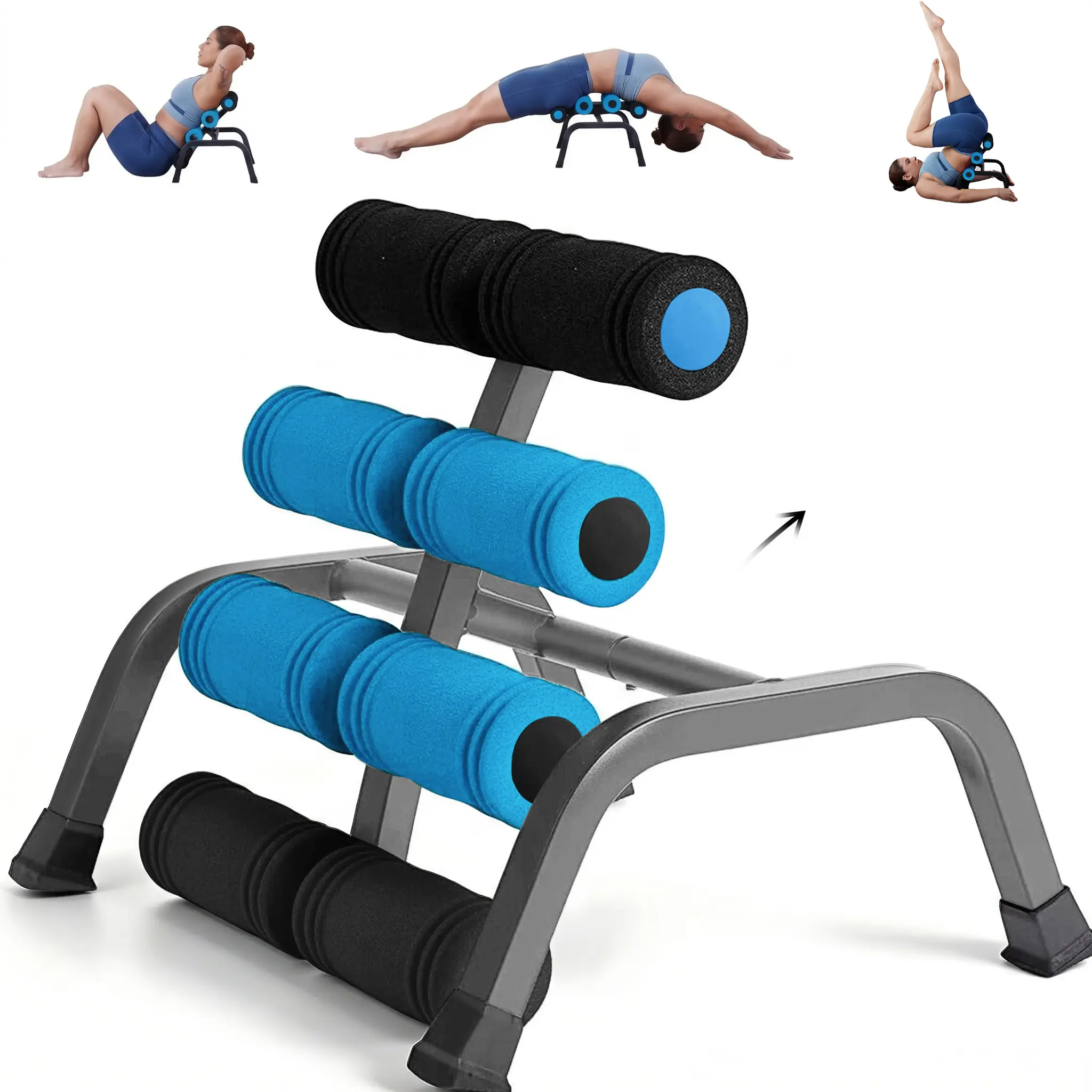 MAGIC BB  Mini Inversion Table,Back Extension Machine, Back Stretcher for Lower Back training,Foldable Fitness Yoga Chair, Total Body workout Equipment For Legs-Waist-Back-Buttock summerwins