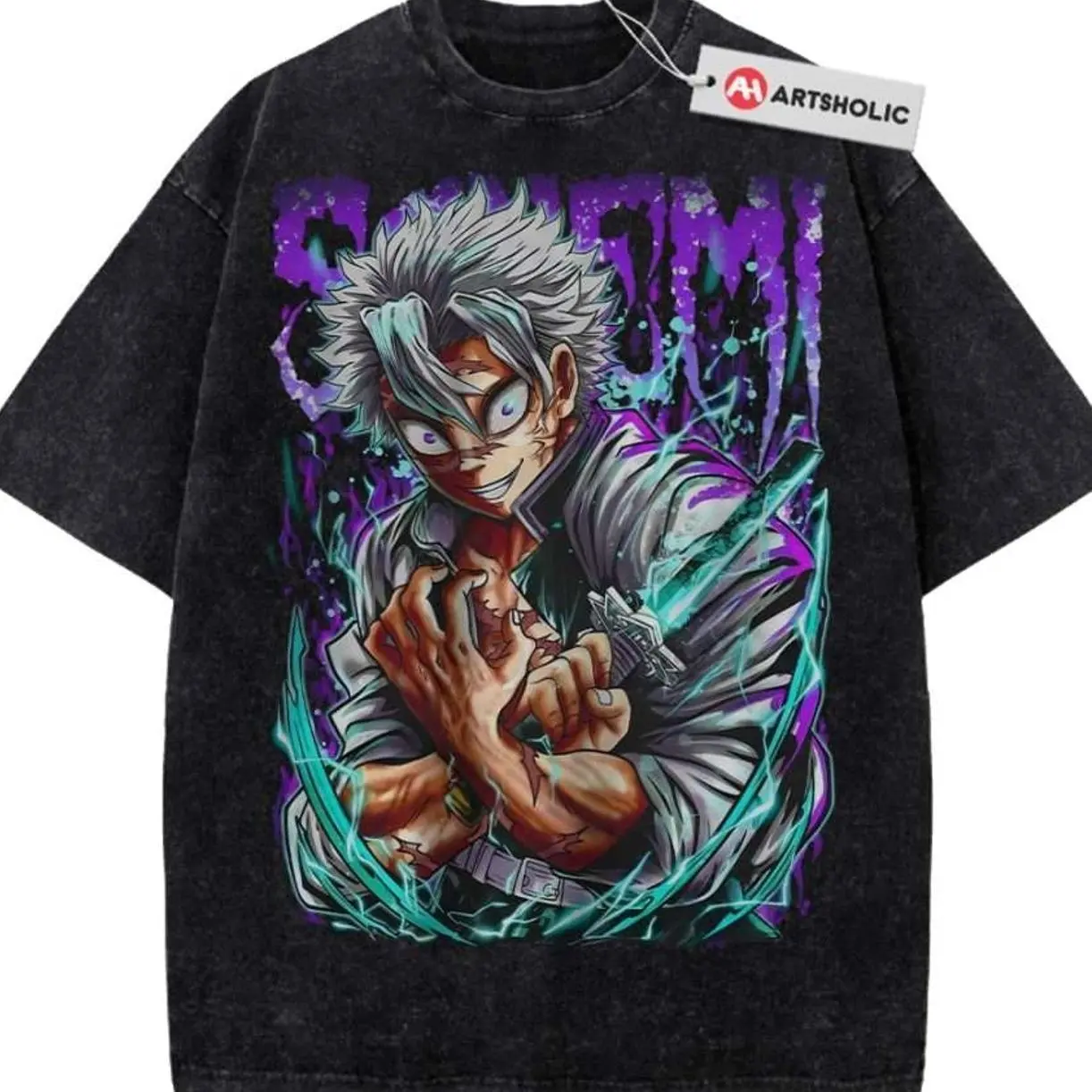 Sanemi Shinazugawa Shirt, Demon Slayer Shirt, Anime Shirt, Vintage T-Shirt , Graphic Tee, Unisex Fashion, Full Color, Full Size, For Men, For Women
