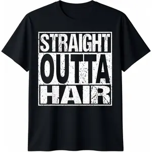 100% cotton Bald Guy T Shirt Hair Loss Baldness Funny Joke Gift T-Shirt