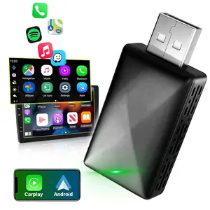 Wireless CarPlay Adapter, Plug and Play, Wired to Wireless, Android Auto Wireless Adapter, Bluetooth Wireless CarPlay, Type-C Port (Black), Apple Car Adapter, Stable Connection Without Interruption