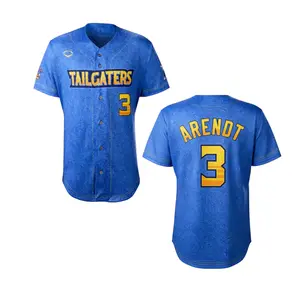 TailgatersV2 EvoShield Jersey Denim Loose Fit Moisture Wicking Breathable Polyester Baseball Jersey for Athletes