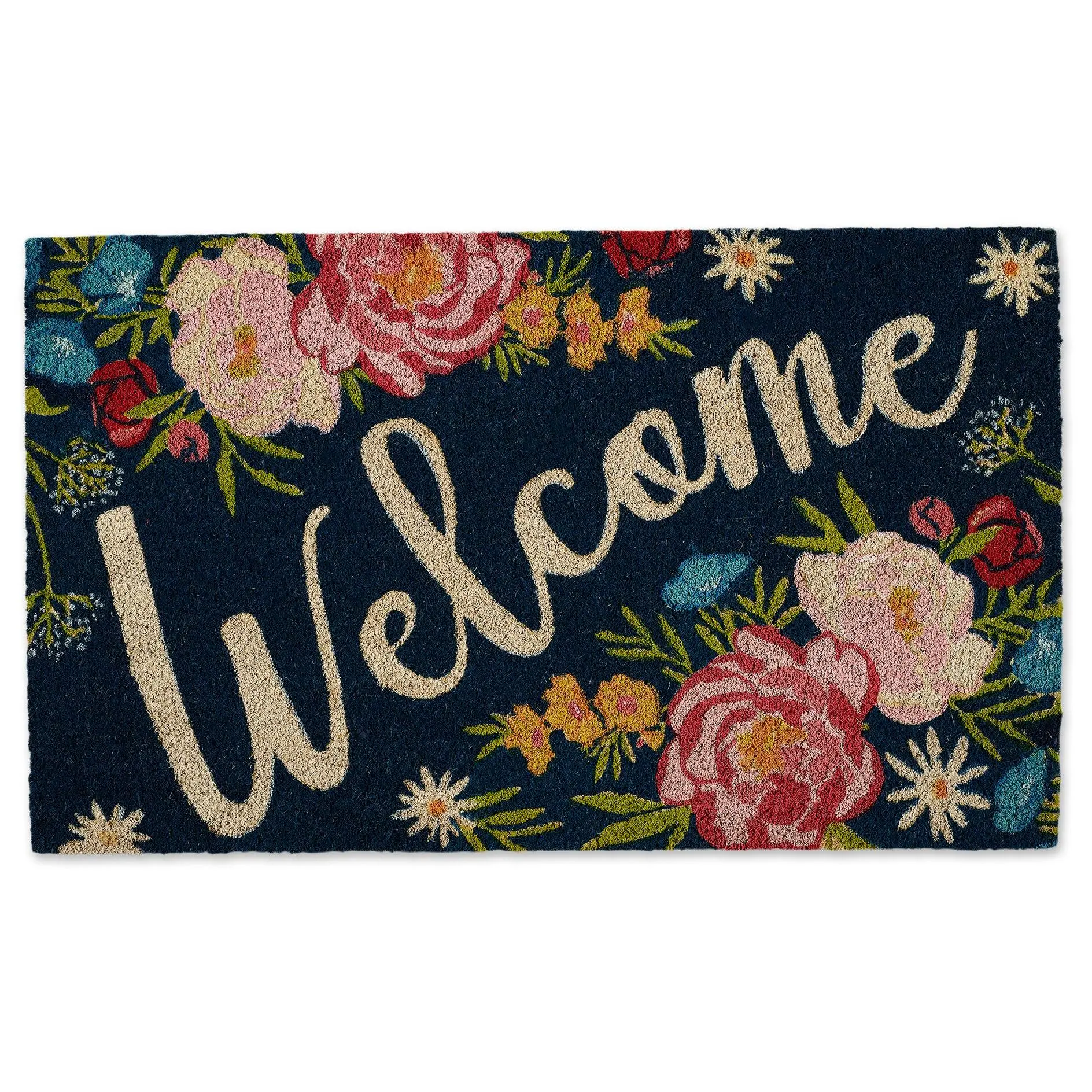 Design Imports Roses Welcome 18" x 30" Doormat Design Imports Roses Welcome 18" x 30" Doormat