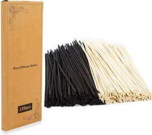 120 count Reed Diffuser Sticks 7.5in/19CM Diffuser Sticks Diffuser Reeds Replacements Sticks for Home, (Black and )