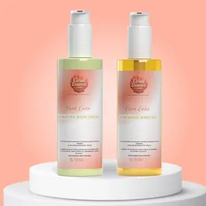 Coral Essence Duos Body Care Duo - Sunflower Oil Infused Hydrating Body Lotion & Oil Set for Dry Skin Repair - Natural Ingredients for Soft Smooth Skin