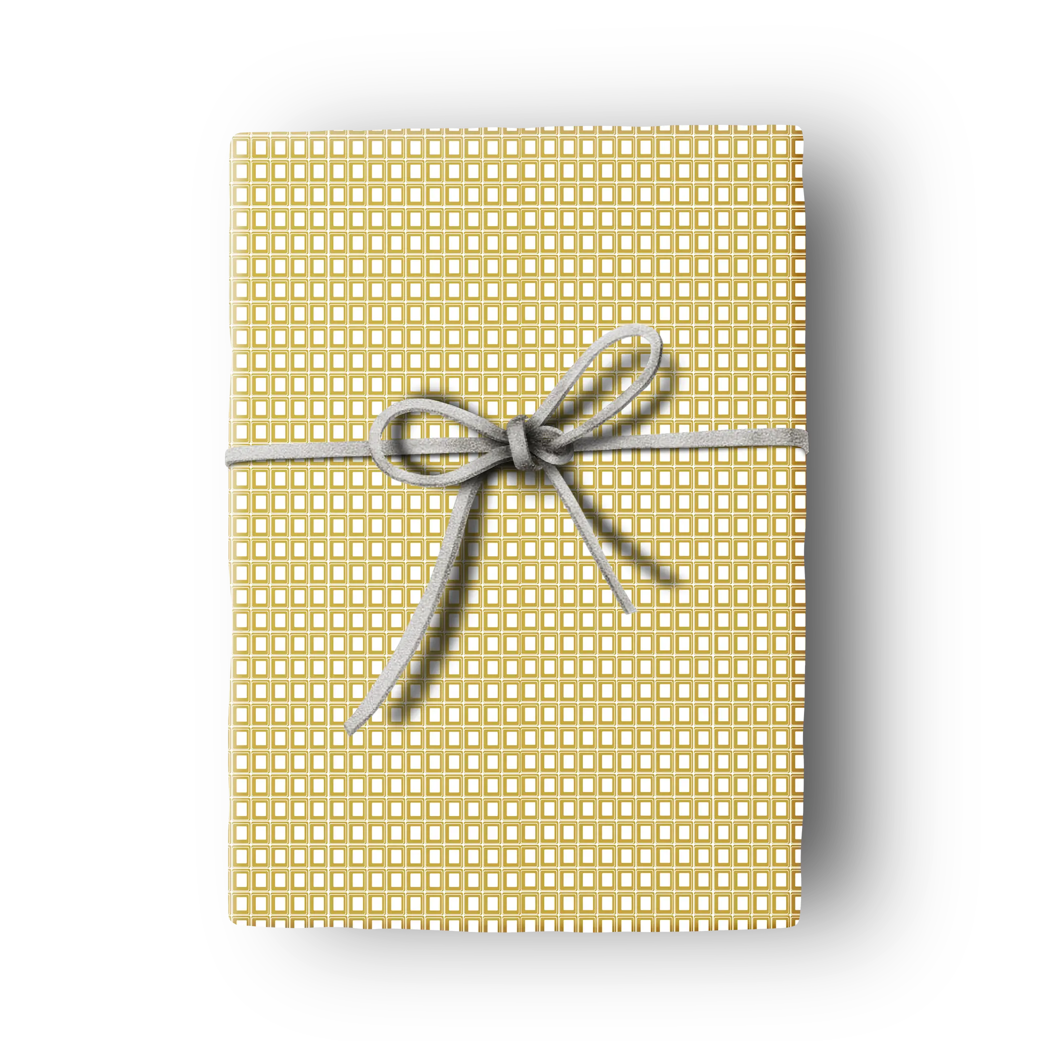 Yellow Square Mid Century Modern Gift Wrap Sheet