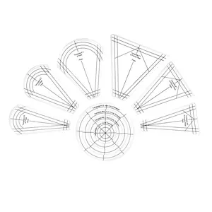 10pcs Acrylic Quilting Ruler Set, Sewing Ruler Cutting Cloth Tool, Irregular Quilting Tools, Sewing Template Clothing Ruler, Patchwork Accessories