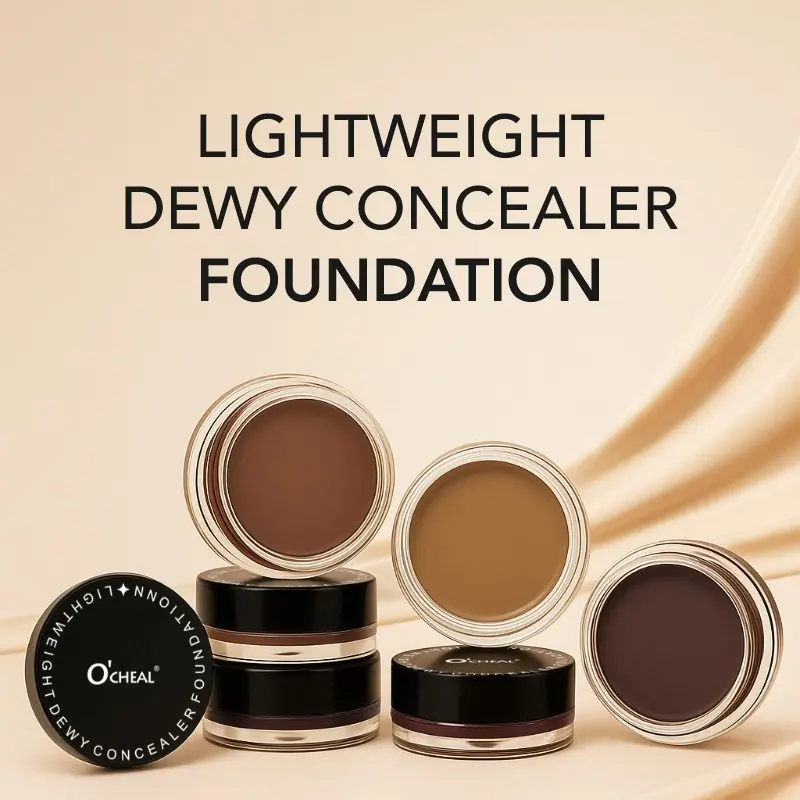 1PC concealer liquid foundation Super coverage Waterproof Sweat proof Refreshing Non greasy Blendable Long lasting Makeup Effect 24 hours flawless natural makeup