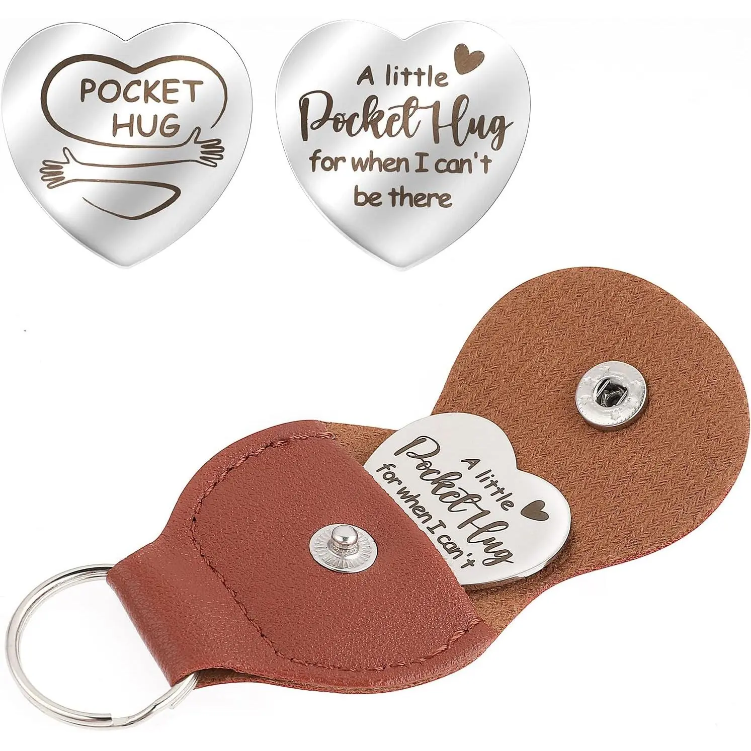 Love Heart Pocket Hug Token, Long Distance Relationship Gifts Thinking of You Present Gifts Relationship